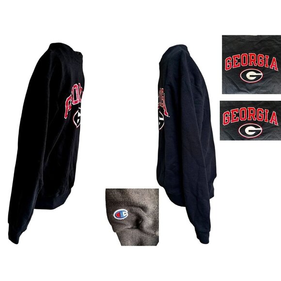 Vintage Champions Georgia Bulldogs Sweatshirt UGA  Dawgs Unisex Small Football - Picture 9 of 12